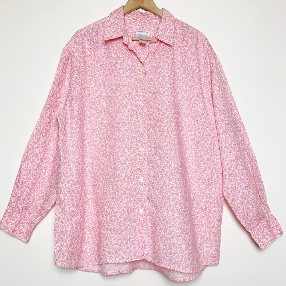 Liz Claiborne Pink Floral Blouse